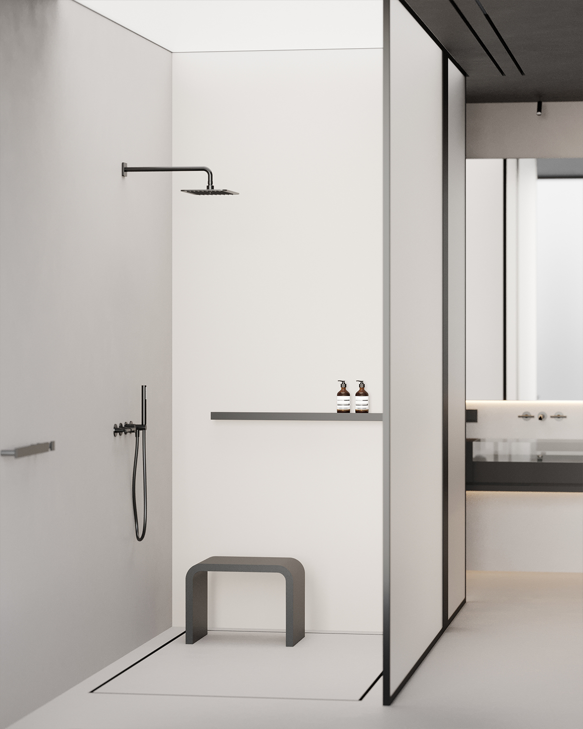 Open Space Dressing and Bathroom